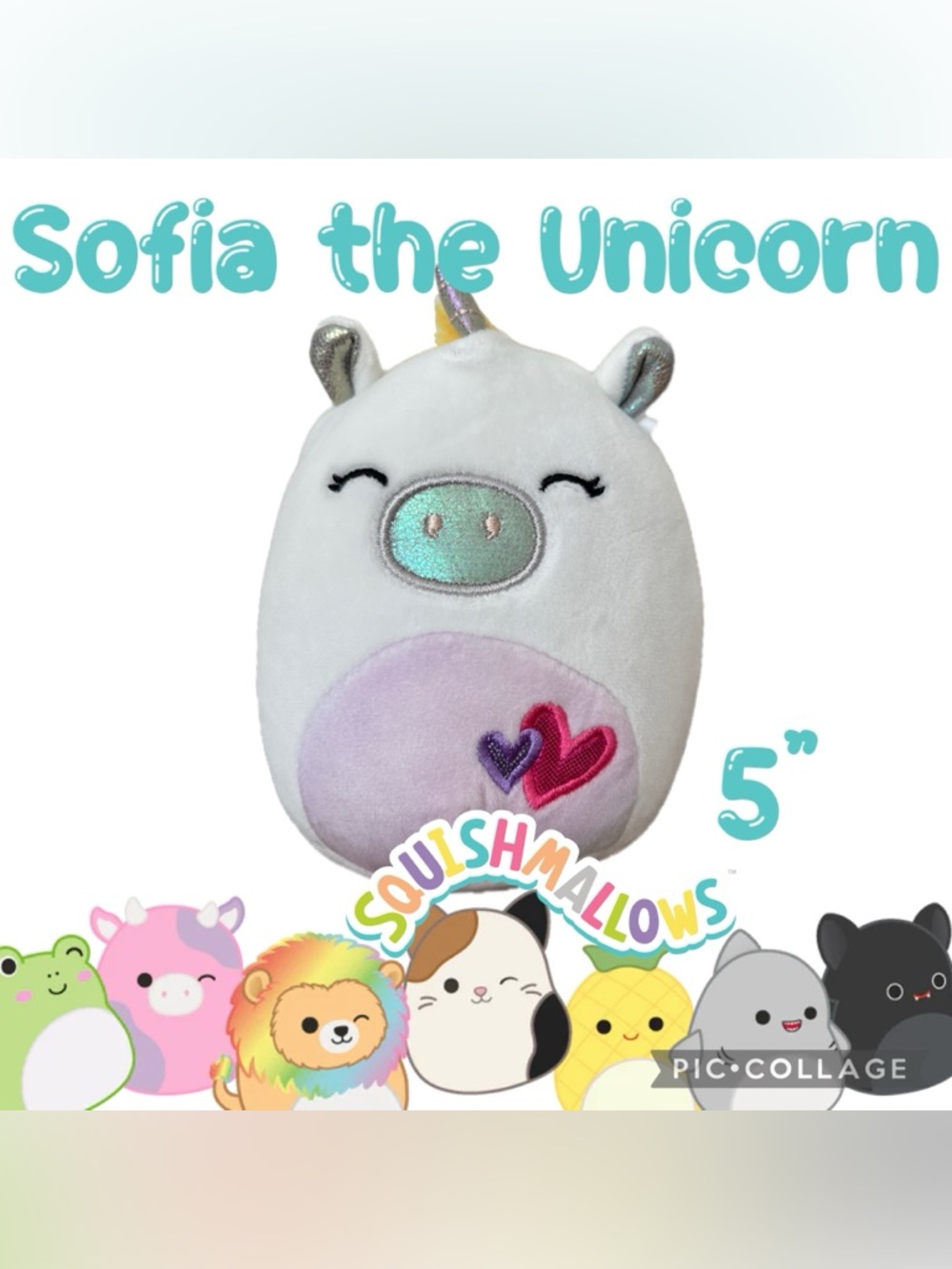 ✨Squishmallows✨Sofia the Unicorn✨5” Plush Stuffed Animal✨